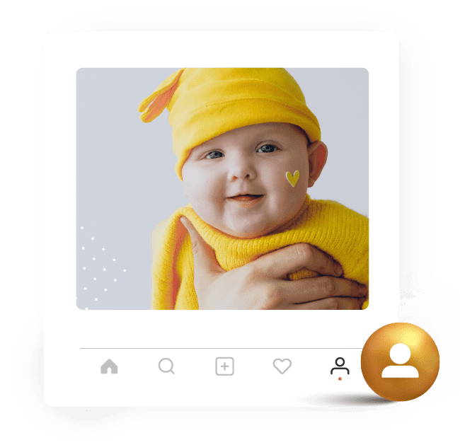 a baby photo attracting instagram followers